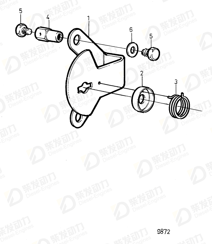 VOLVO Lever 849404 Drawing